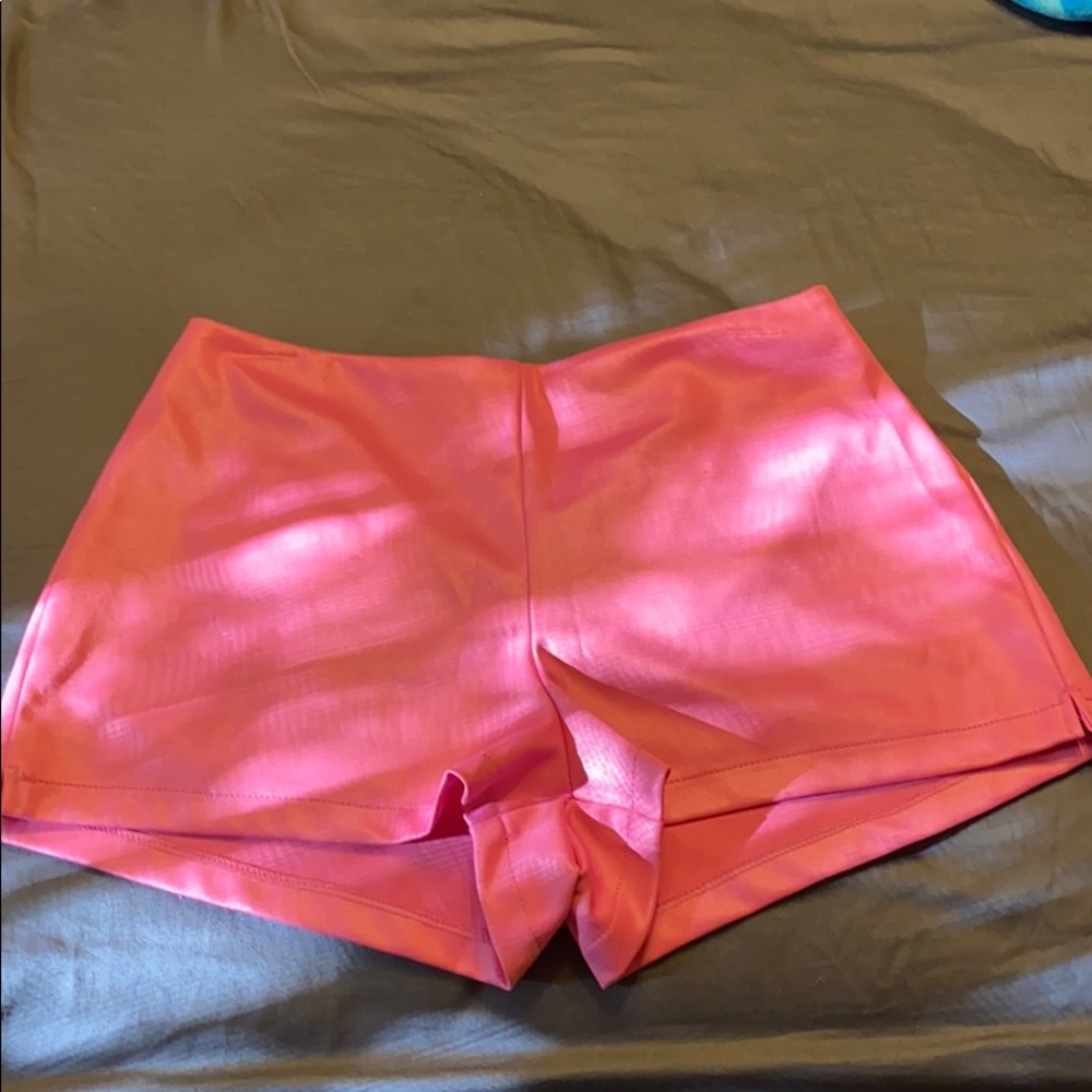 Pink high waist shorts